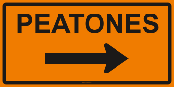 Peatones desvio a la derecha