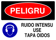 PELIGRu RUIDO INTENSu USE TAPA OIDOS
