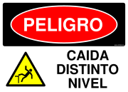 PELIGRO CAIDA DISTINTO NIVEL