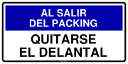 AL SALIR DEL PACKING QUITARSE EL DELANTAL