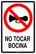 NO TOCAR BOCINA