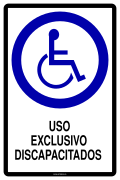 USO EXCLUSIVO DISCAPACITADOS