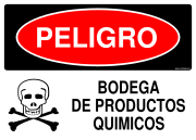 PELIGRO BODEGA DE PRODUCTOS QUIMICOS