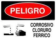 PELIGRO CORROSIVO CLORURO FERRICO