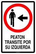 PEATON TRANSITE POR SU IZQUIERDA