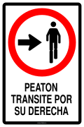PEATON TRANSITE POR SU DERECHA
