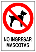 NO INGRESAR MASCOTAS