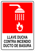LLAVE DUCHA CONTRA INCENDIO DUCTO DE BASURA