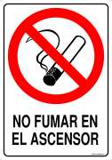 NO FUMAR EN EL ASCENSOR