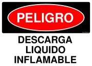PELIGRO DESCARGA LIQUIDO INFLAMABLE