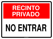 RECINTO PRIVADO NO ENTRAR
