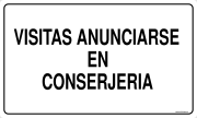 VISITAS ANUNCIARSE EN CONSERJERIA