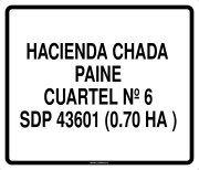 HACIENDA CHADA PAINE CUARTEL Nº 6 SDP 43601 (0.70 HA )