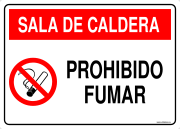 SALA DE CALDERA PROHIBIDO FUMAR