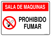 SALA DE MAQUINAS PROHIBIDO FUMAR