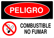 PELIGRO COMBUSTIBLE NO FUMAR
