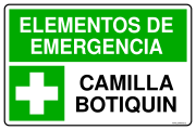 ELEMENTOS DE EMERGENCIA CAMILLA BOTIQUIN