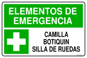 ELEMENTOS DE EMERGENCIA CAMILLA BOTIQUIN SILLA DE RUEDAS