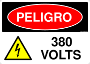 PELIGRO 380 VOLTS