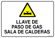 LLAVE DE PASO DE GAS SALA DE CALDERAS