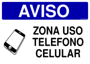AVISO ZONA USO TELEFONO CELULAR