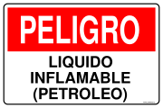 PELIGRO LIQUIDO INFLAMABLE (PETROLEO)