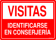 VISITAS IDENTIFICARSE EN CONSERJERÍA