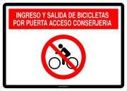 INGRESO Y SALIDA DE BICICLETAS POR PUERTA ACCESO CONSERJERIA
