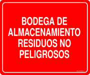 BODEGA DE ALMACENAMIENTO RESIDUOS NO PELIGROSOS