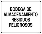 BODEGA DE ALMACENAMIENTO RESIDUOS PELIGROSOS