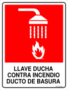LLAVE DUCHA CONTRA INCENDIO DUCTO DE BASURA