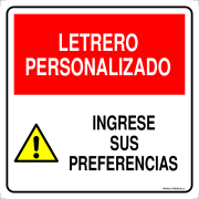 LETRERO PERSONALIZADO INGRESE SUS PREFERENCIAS