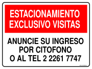 ESTACIONAMIENTO EXCLUSIVO VISITAS ANUNCIE SU INGRESO POR CITOFONO O AL TEL 2 2261 7747