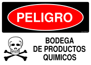 PELIGRO BODEGA DE PRODUCTOS QUIMICOS