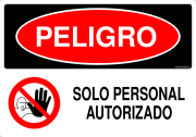 PELIGRO SOLO PERSONAL AUTORIZADO