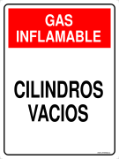 GAS INFLAMABLE CILINDROS VACIOS