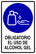 OBLIGATORIO EL USO DE ALCOHOL GEL