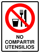 NO COMPARTIR UTENSILIOS