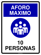 AFORO MAXIMO 10 PERSONAS