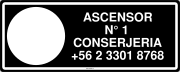 ASCENSOR N° 1 CONSERJERIA +56 2 3301 8768