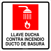 LLAVE DUCHA CONTRA INCENDIO DUCTO DE BASURA