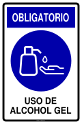 OBLIGATORIO USO DE ALCOHOL GEL