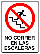 NO CORRER EN LAS ESCALERAS