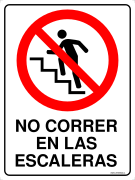 NO CORRER EN LAS ESCALERAS