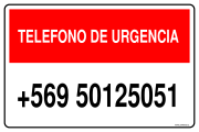 TELEFONO DE URGENCIA +569 50125051