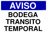AVISO BODEGA TRANSITO TEMPORAL