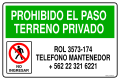 PROHIBIDO EL PASO TERRENO PRIVADO INGRESE SUS PREFERENCIAS
