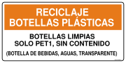 RECICLAJE BOTELLAS PLÁSTICAS BOTELLAS LIMPIAS SOLO PET1, SIN CONTENIDO (BOTELLA DE BEBIDAS, AGUAS, TRANSPARENTE)