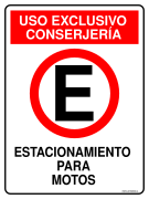 USO EXCLUSIVO CONSERJERÍA ESTACIONAMIENTO PARA MOTOS