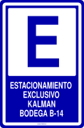 ESTACIONAMIENTO EXCLUSIVO KALMAN BODEGA B-14